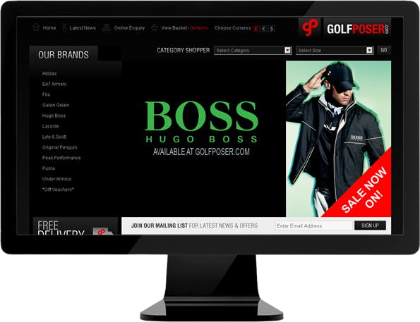 Golfposer Old Ecommerce Website