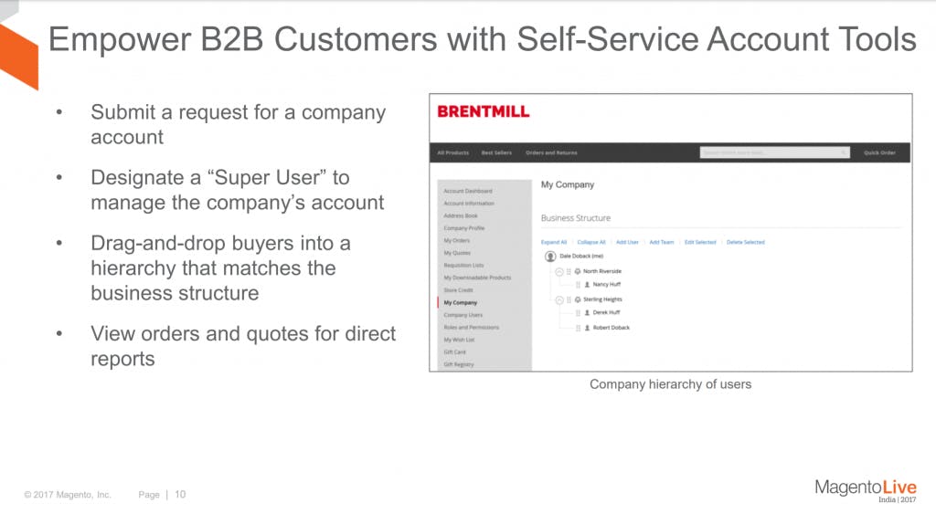 Magento 2 B2B Features - Customer Accounts