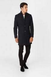 HisColumn Wool Jacket in Navy