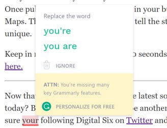 Grammarly screenshot