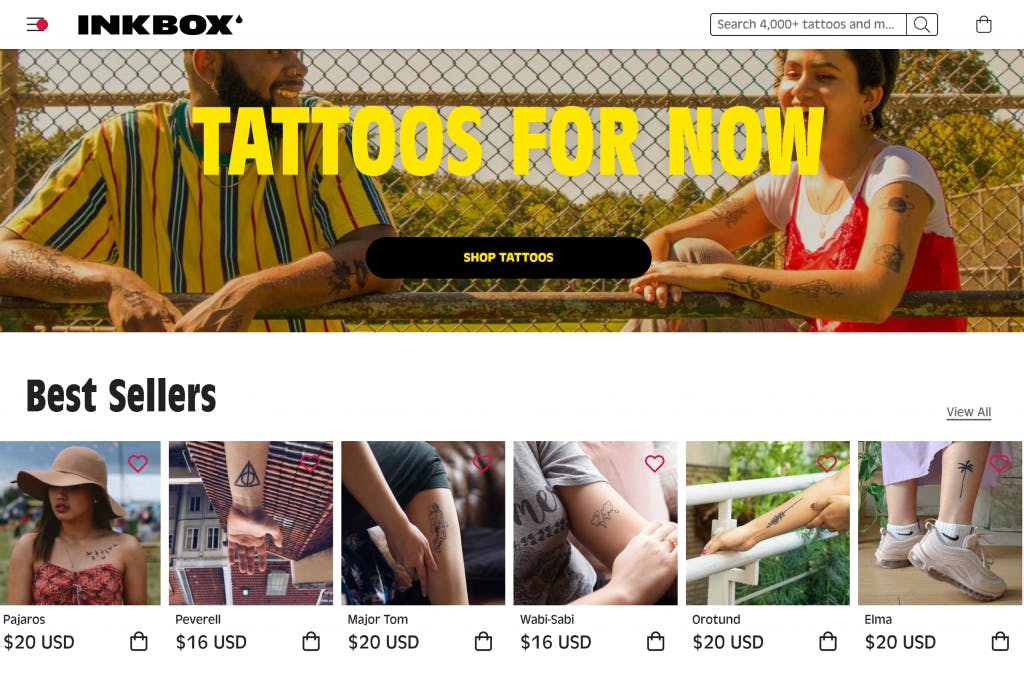 Inkbox.com Homepage