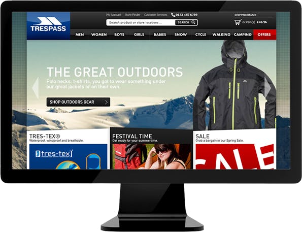 Trespass New Ecommerce Website