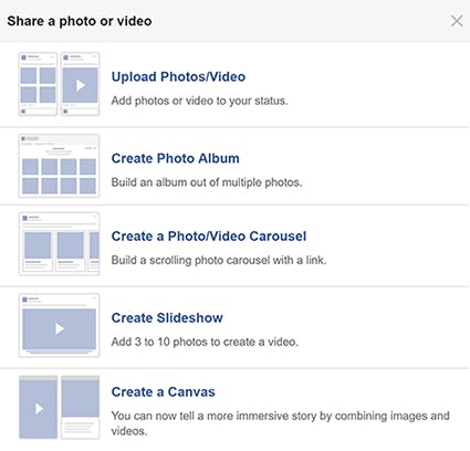 Share a Photo or Video on Facebook