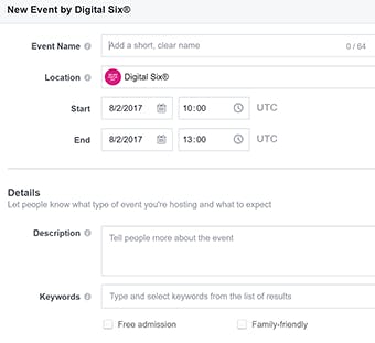 Create an Event on Facebook