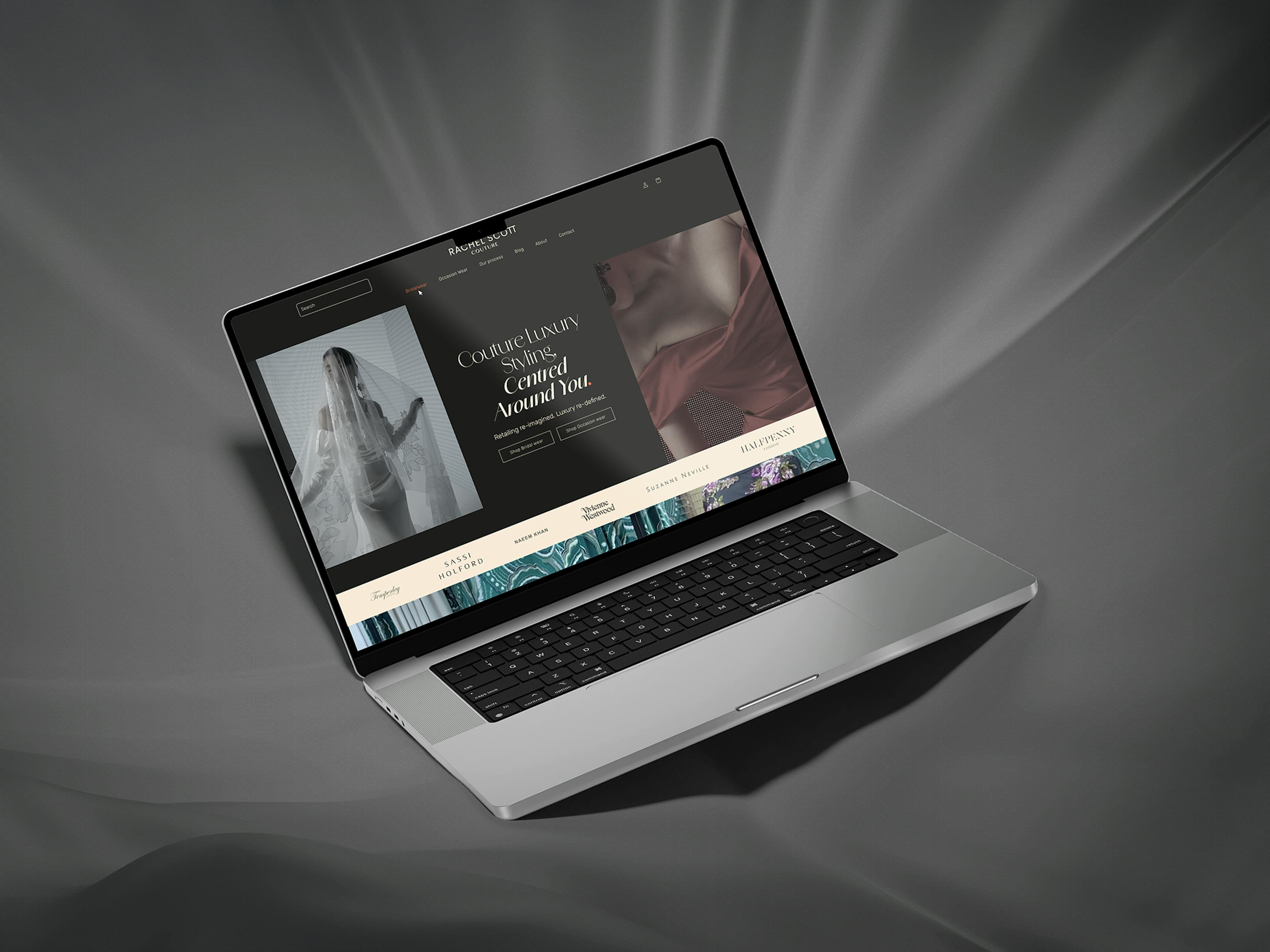 Shopify Homepage Design on a mac mockup
