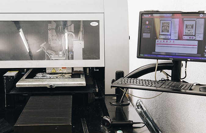Máquina de impressão da técnica Silk Digital