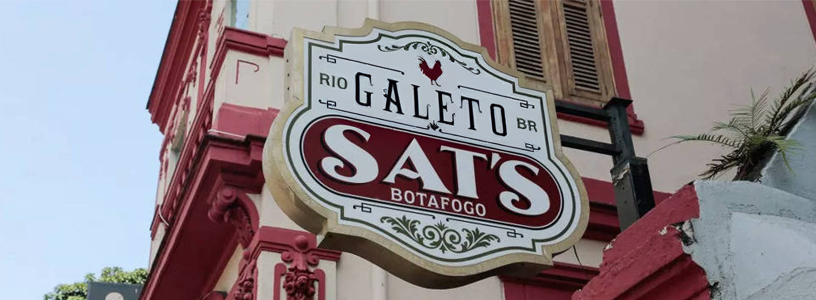 Foto da placa do bar Galeto Sat's