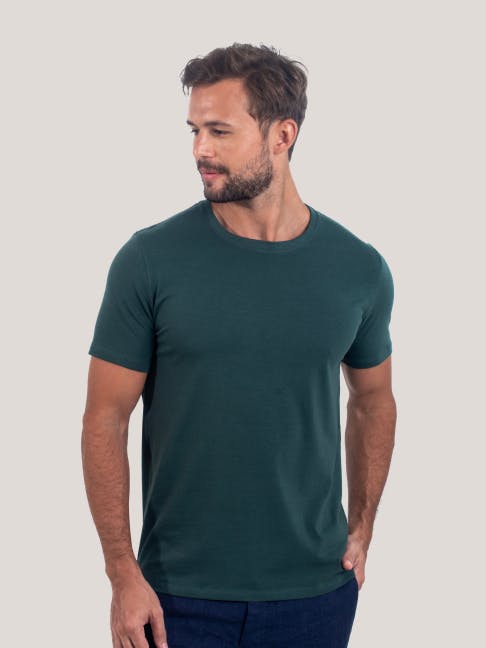 Camiseta Pima Masculina Verde Musgo