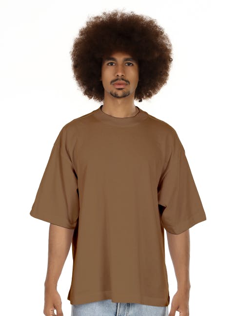 Camiseta Oversized Marrom