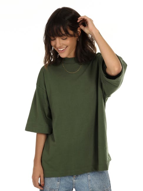 Camiseta Oversized Musgo