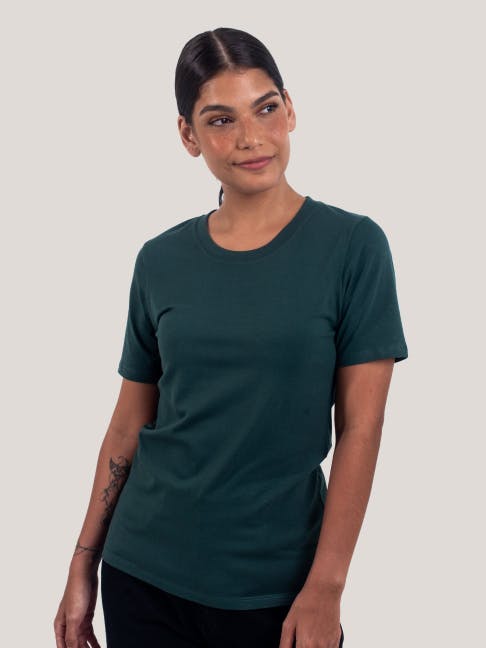 Camiseta Pima Feminina Verde Musgo
