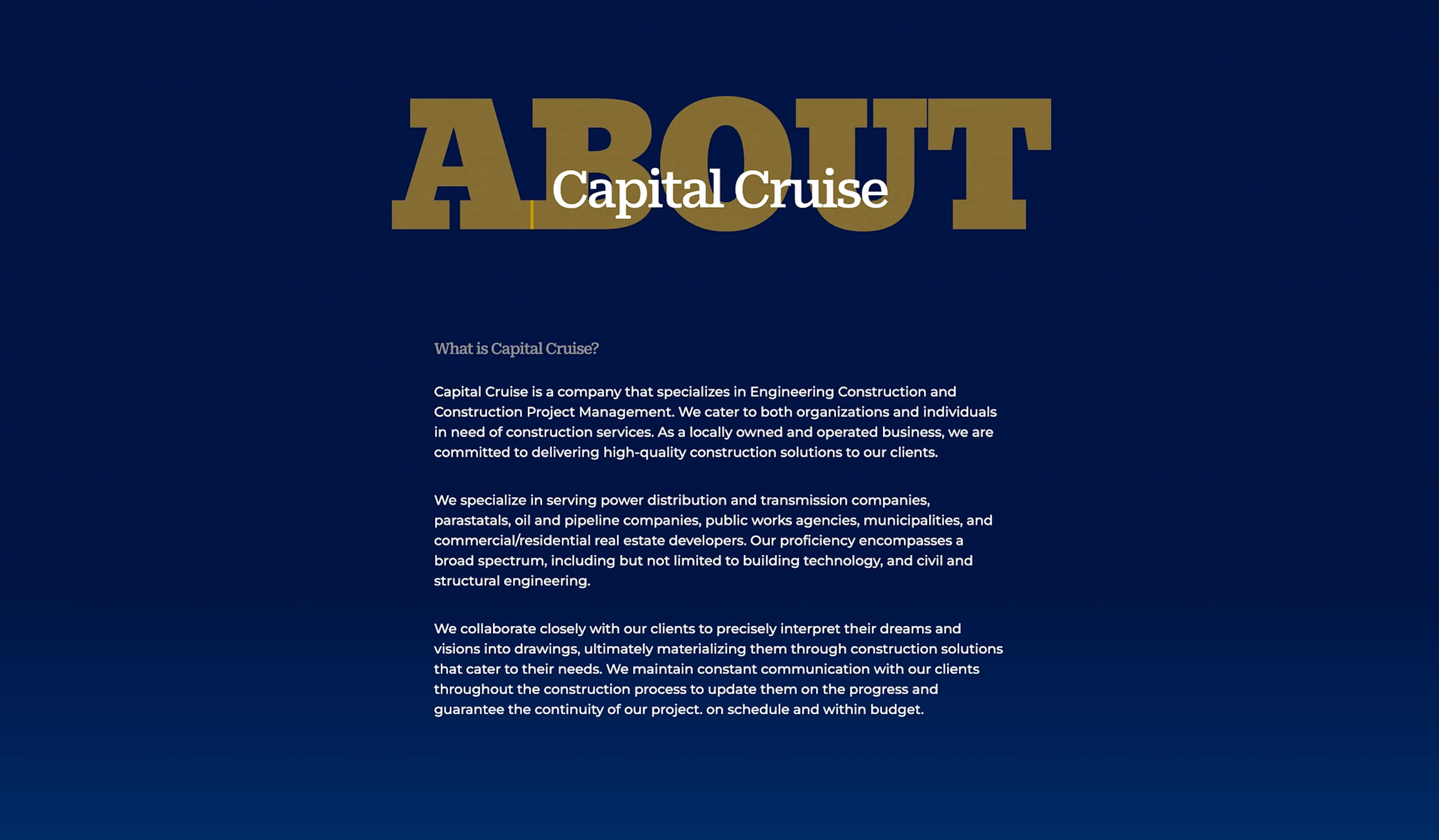 Capital Cruise