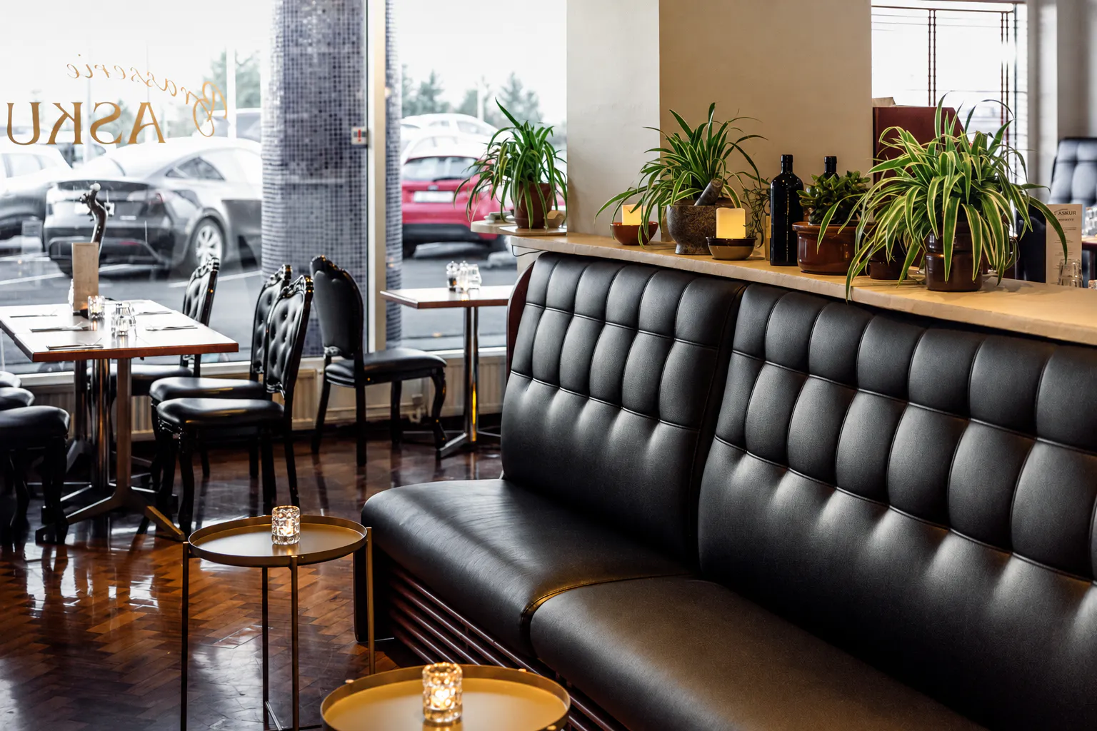 The welcoming dining room at Brasserie Askur in Reykjavík