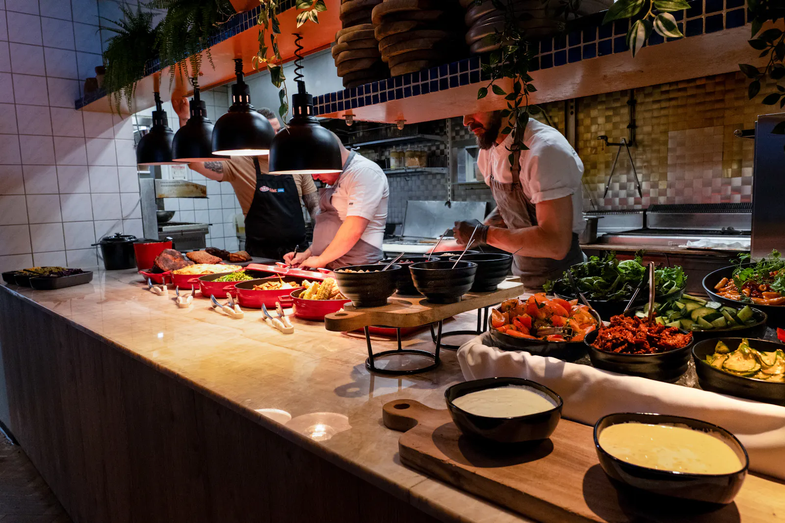 Steak buffet for tourists