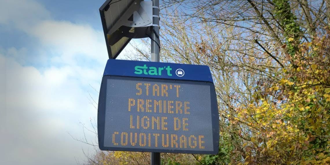 panneau covoiturage réseau star't 1 rennes
