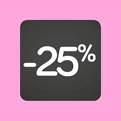 moins 25 pour cent