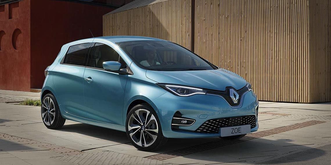 voiture électrique Renault Zoé bleue