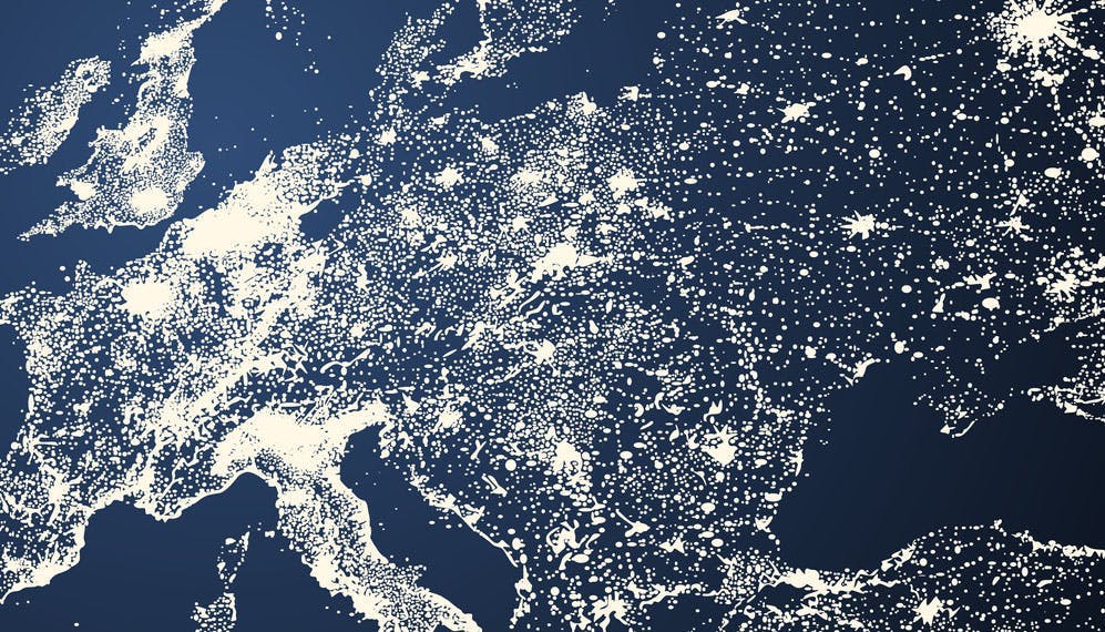 Belle illustration des villes européennes 