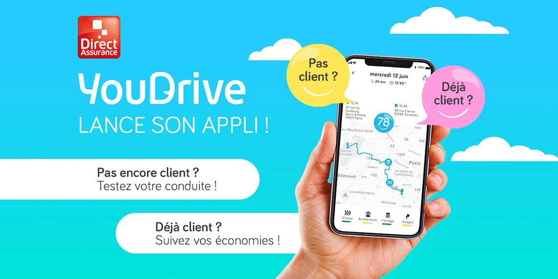 smartphone tenu en main avec visuel écran nouvelle appli youdrive