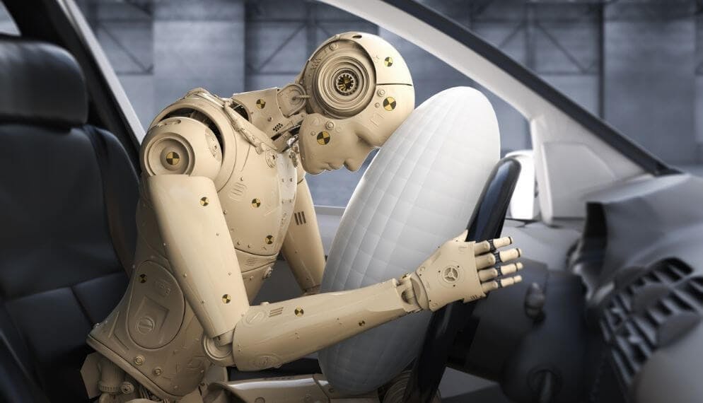 airbag crash test voiture robot