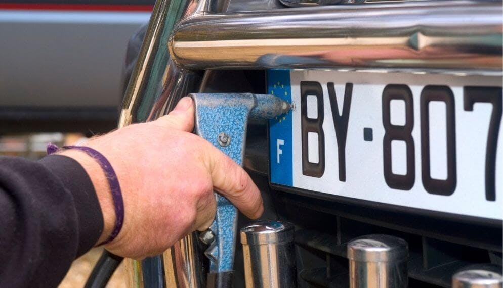 plaque immatriculation française voiture
