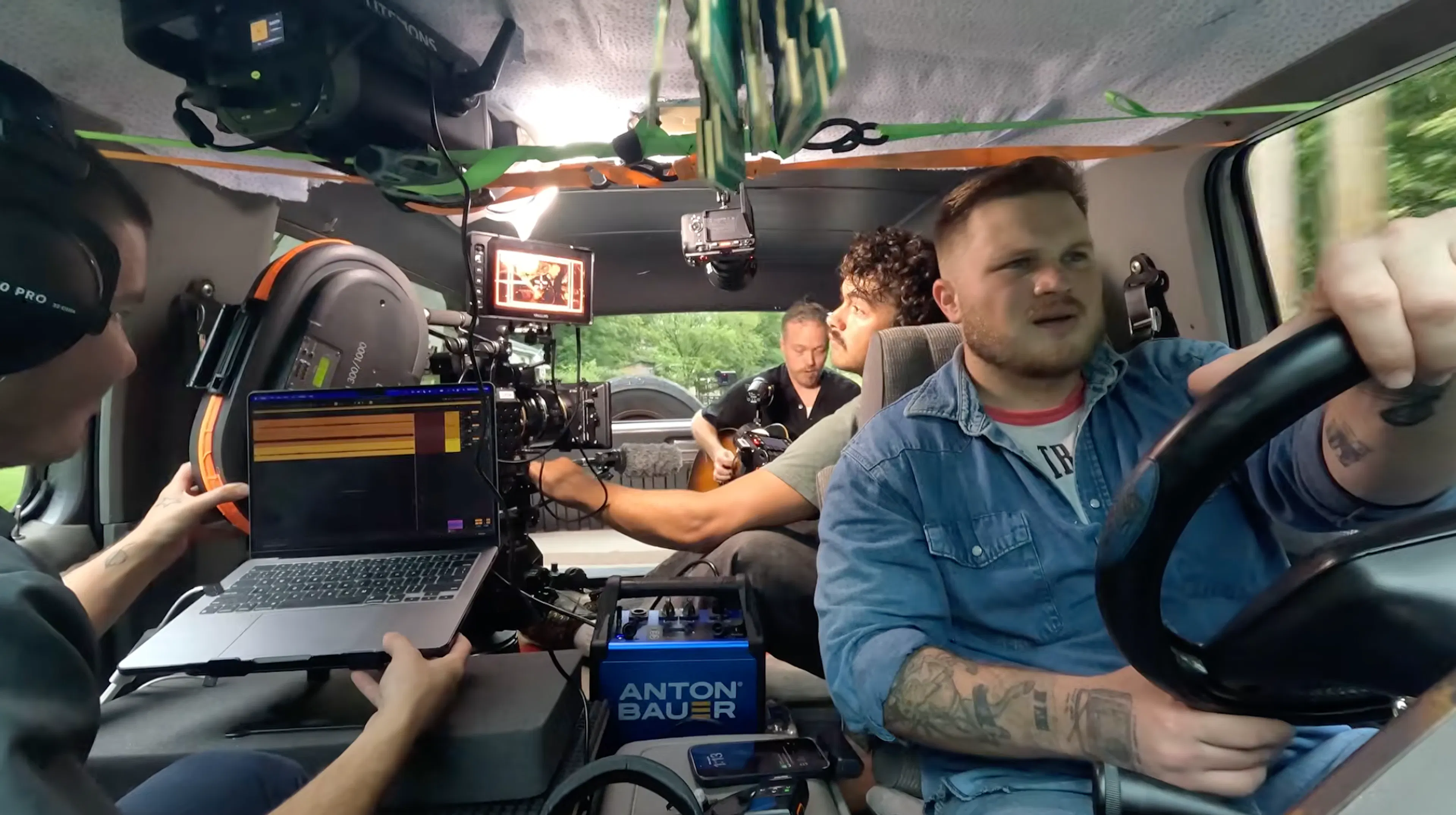 Zach Bryan and Jason Isbell in a Bronco