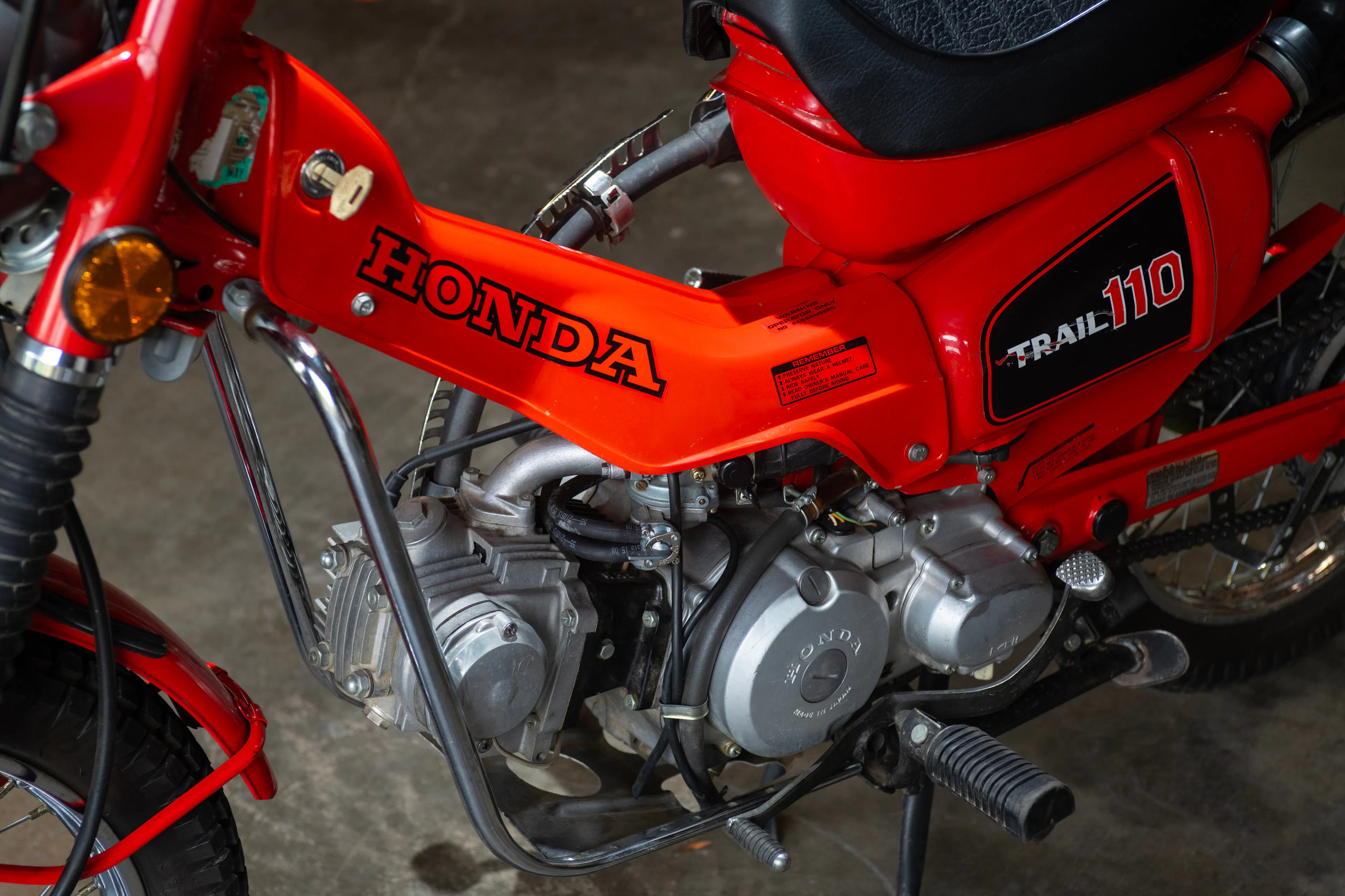 1981 Honda Trail 110 engine left high 