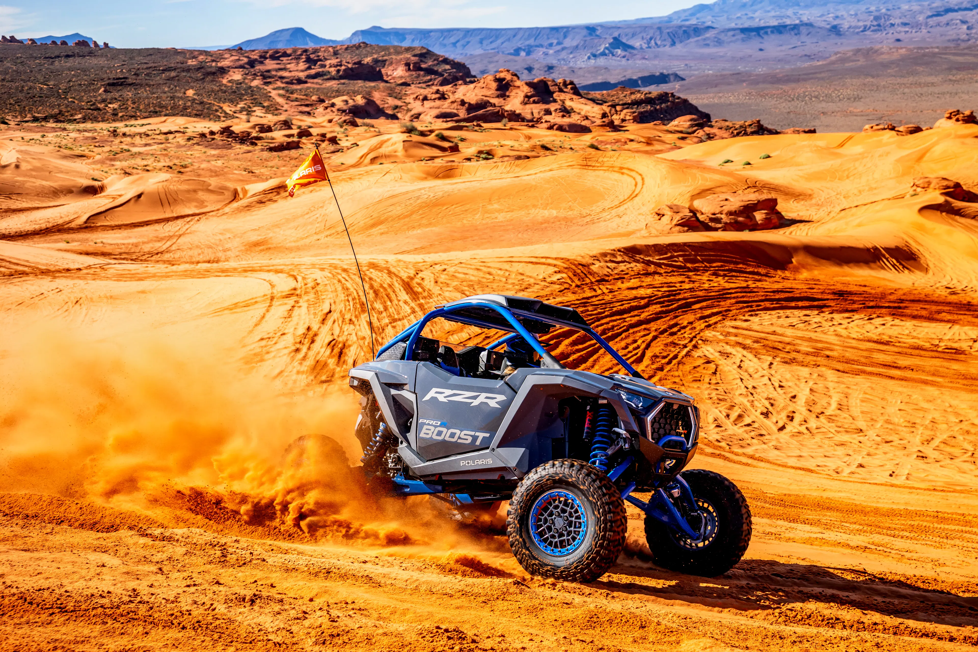 2027 Polaris RZR Pro R Boost roost hero shot