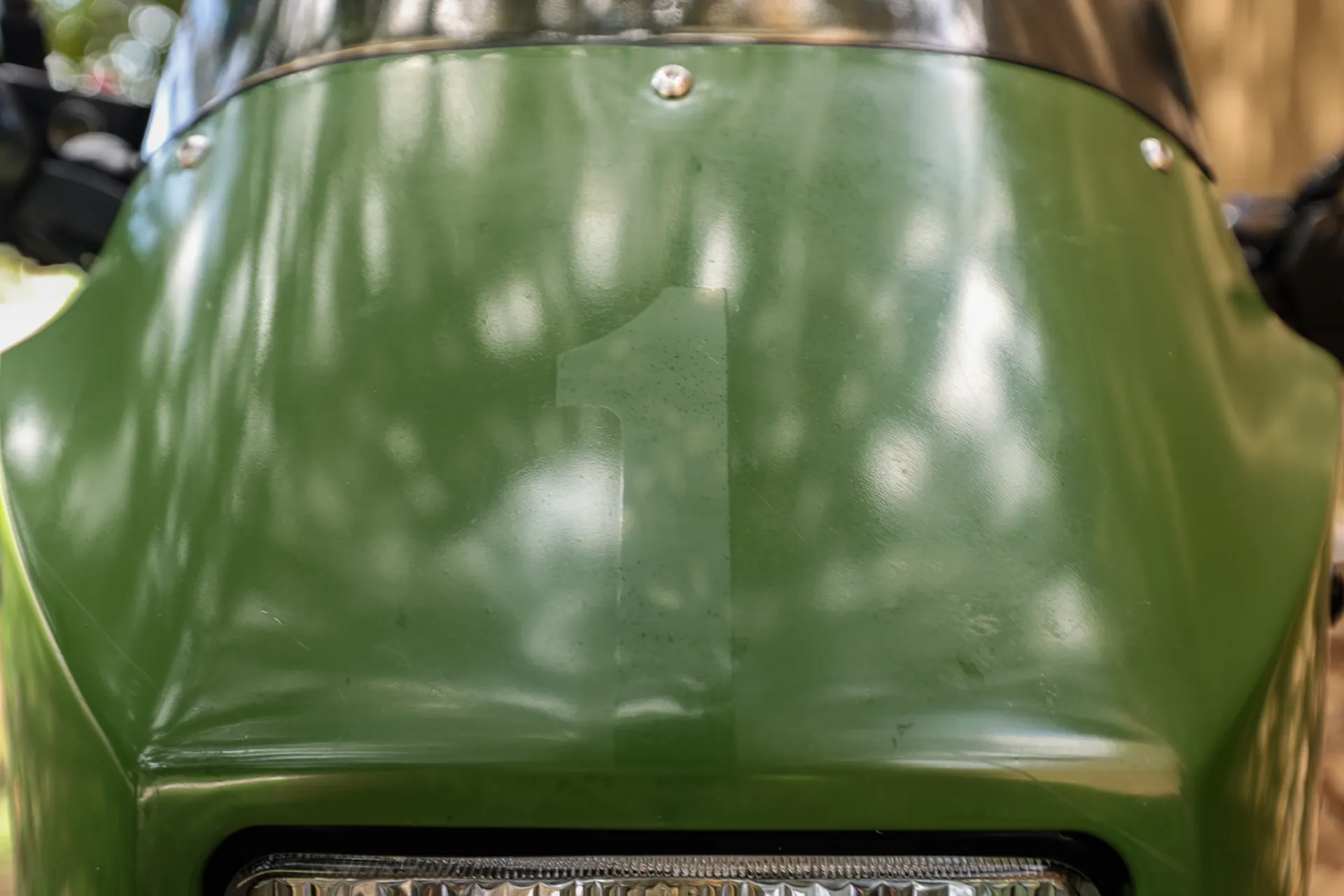 2003 Kawasaki KLR 650 faded number on headlight mask