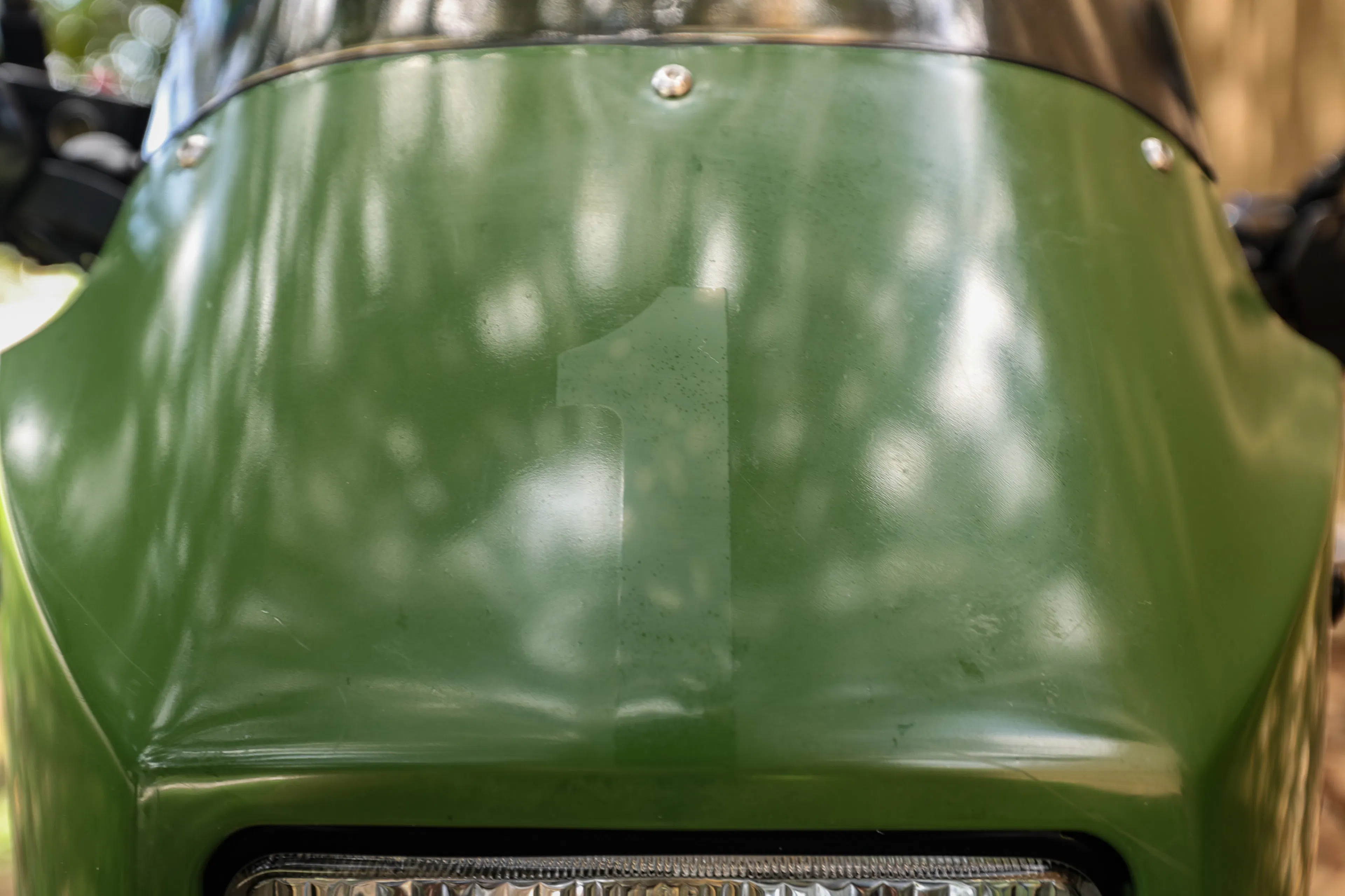 2003 Kawasaki KLR 650 faded number on headlight mask