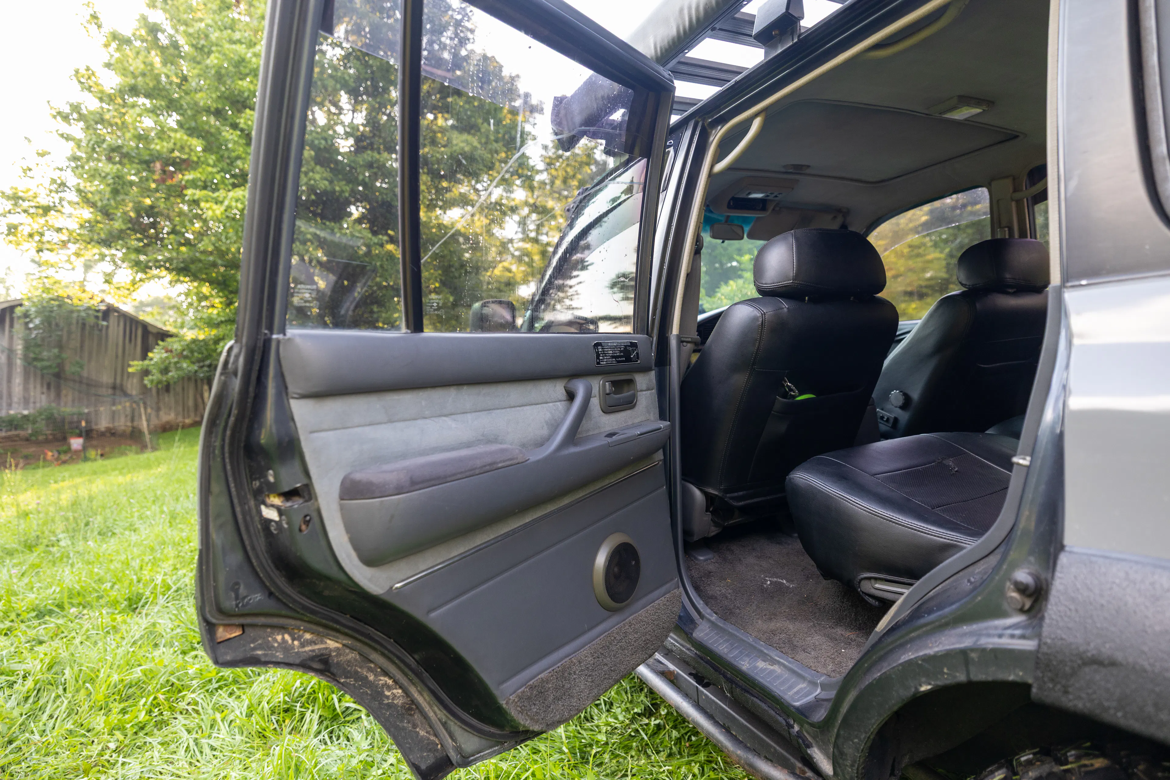 1990 Toyota Land Cruiser VX Limited passenger side rear door open