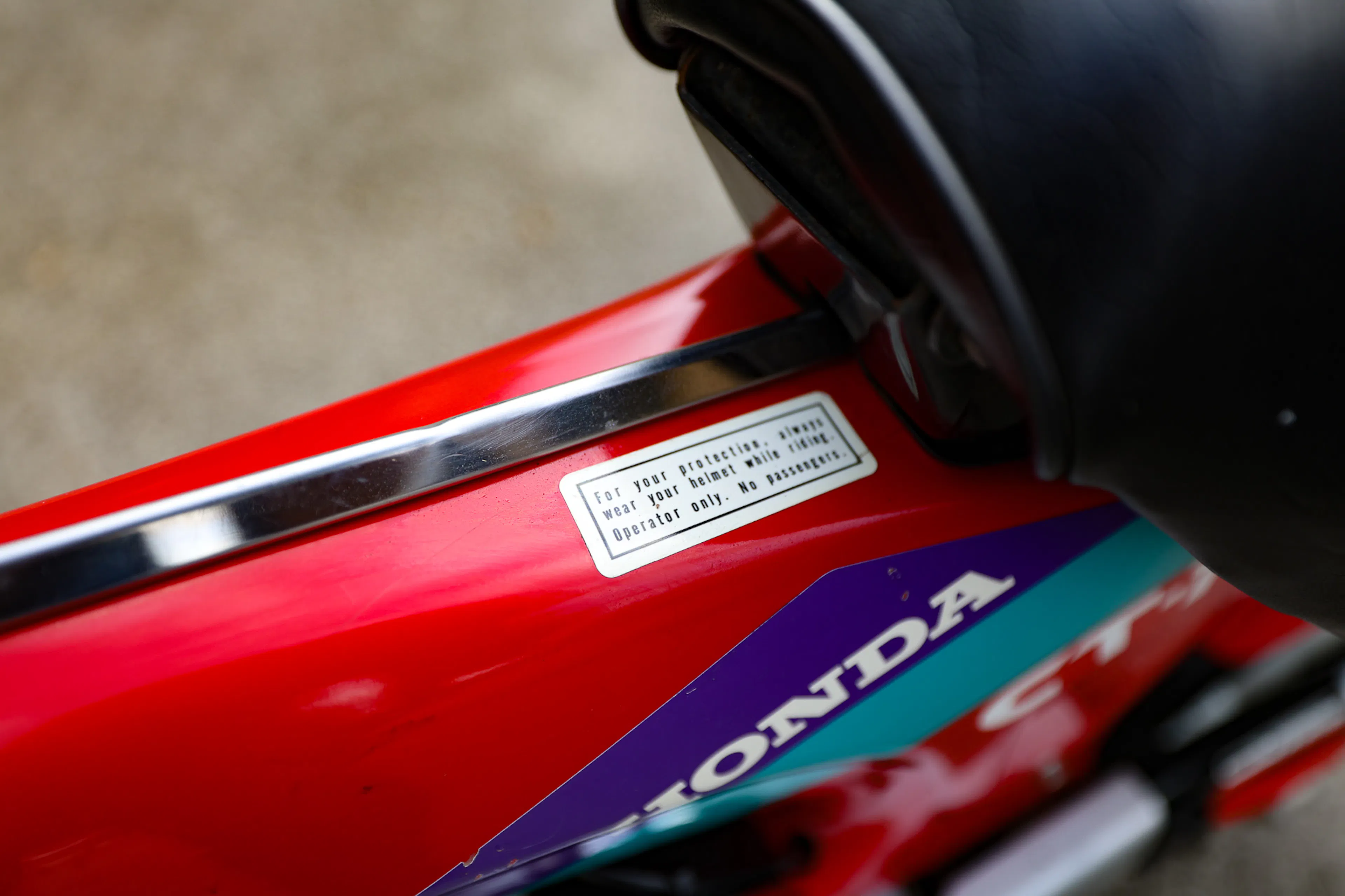 1993 Honda CT70 Mini Trail protective gear sticker