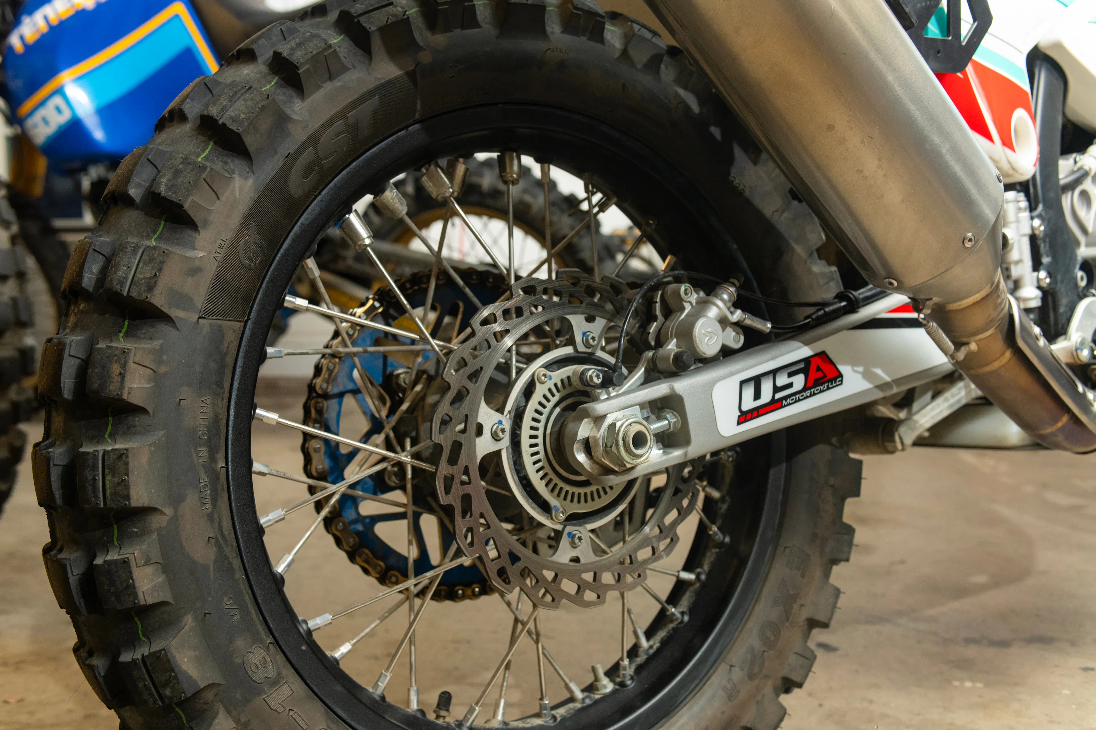 2024 Kove 450 Rally rear tire/brake close