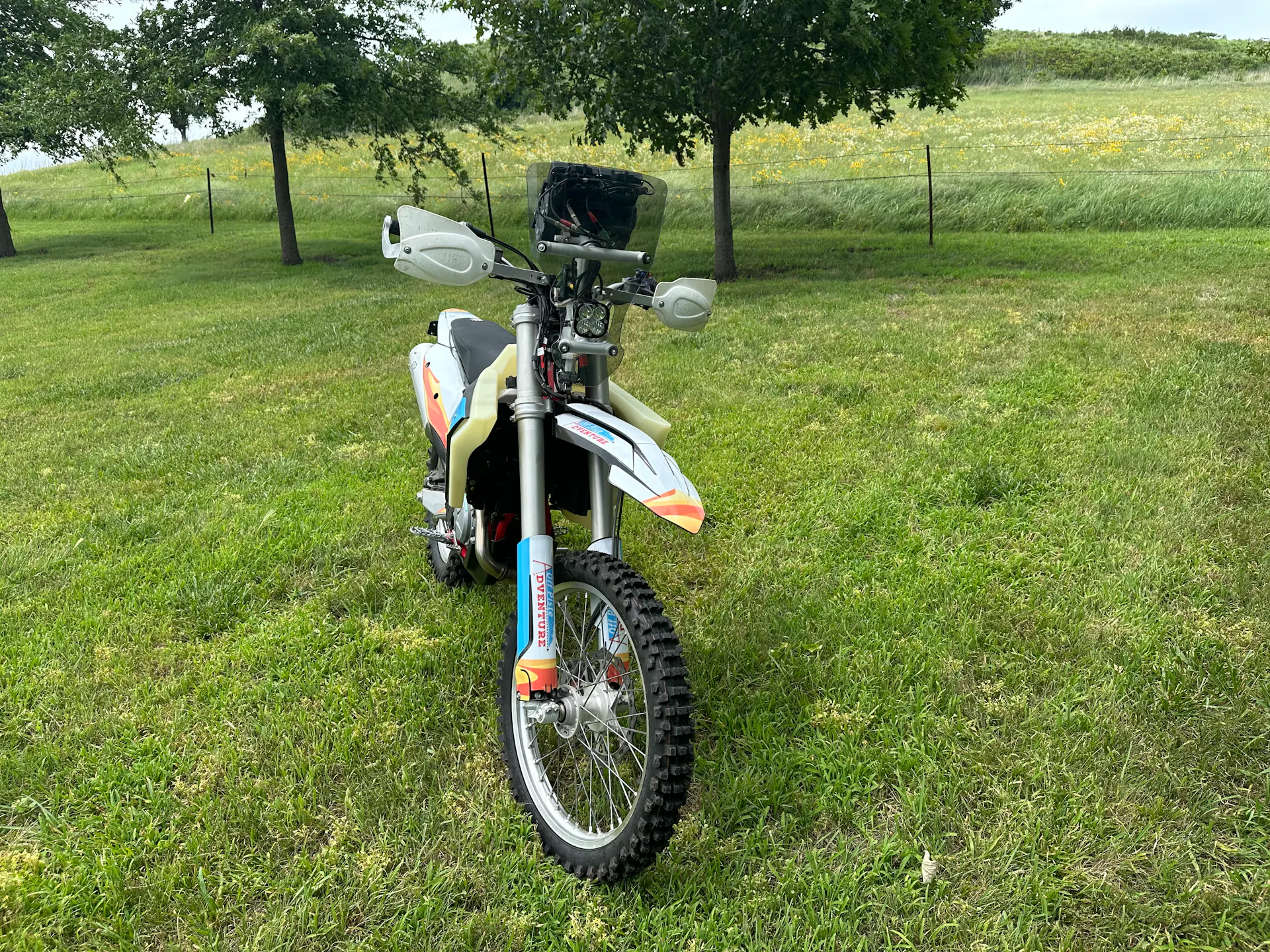 2024 Gas Gas ES500F Off-Piste Adventures right front steep 
