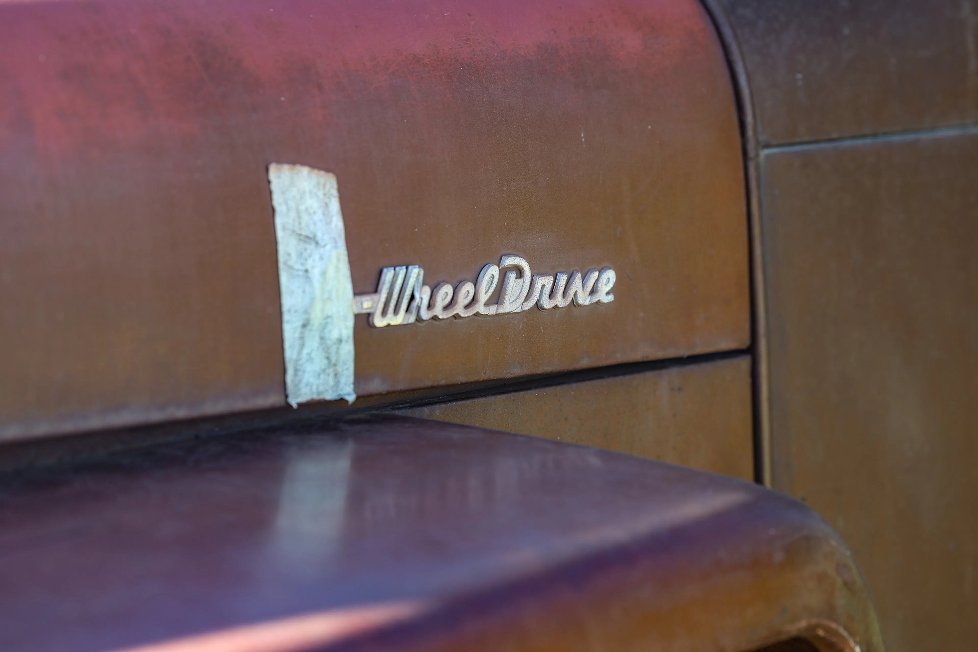 1951 Willys Wagon driver hood badge