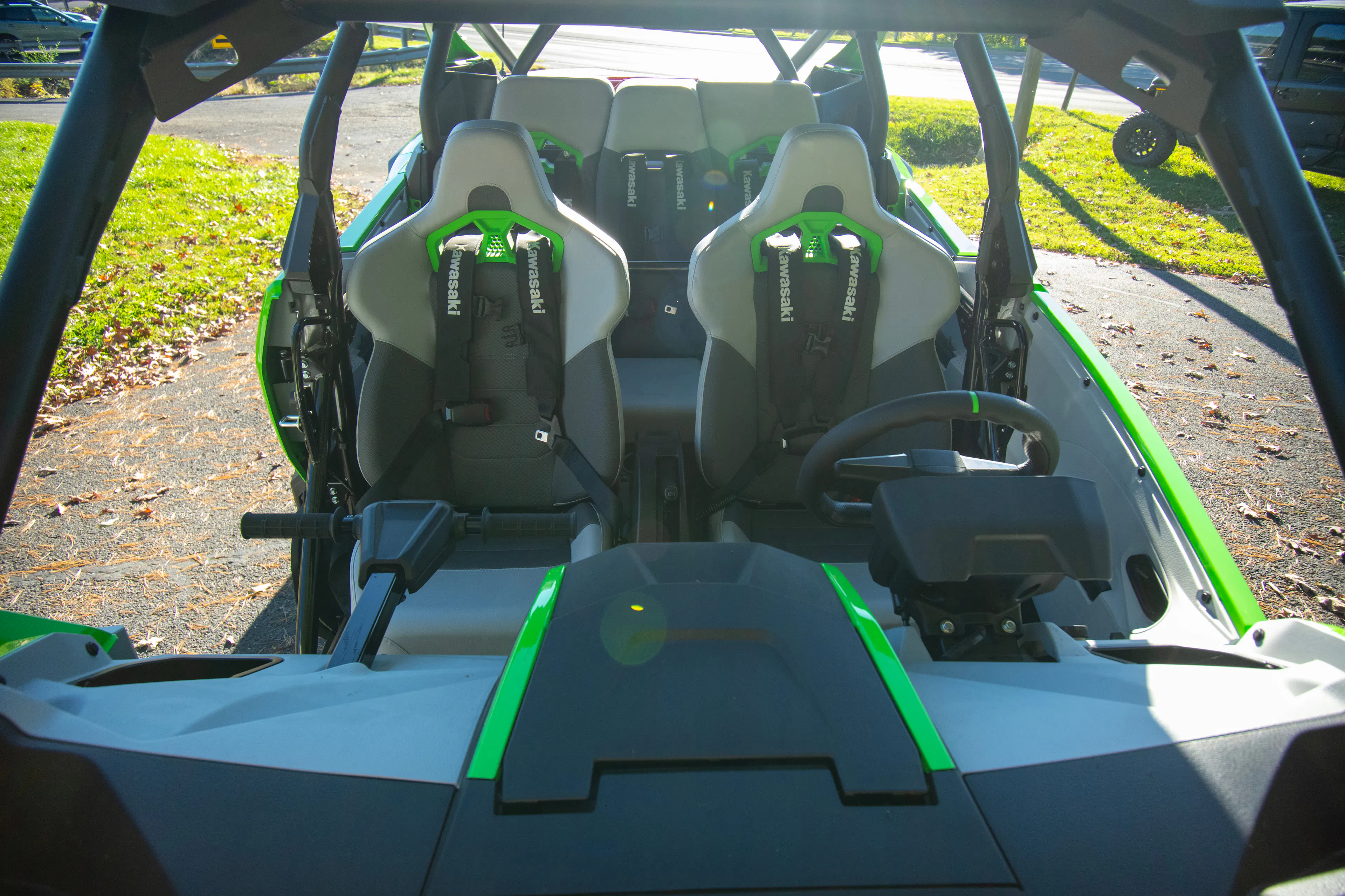 2026 Kawasaki Teryx5 H2 Deluxe interior from front