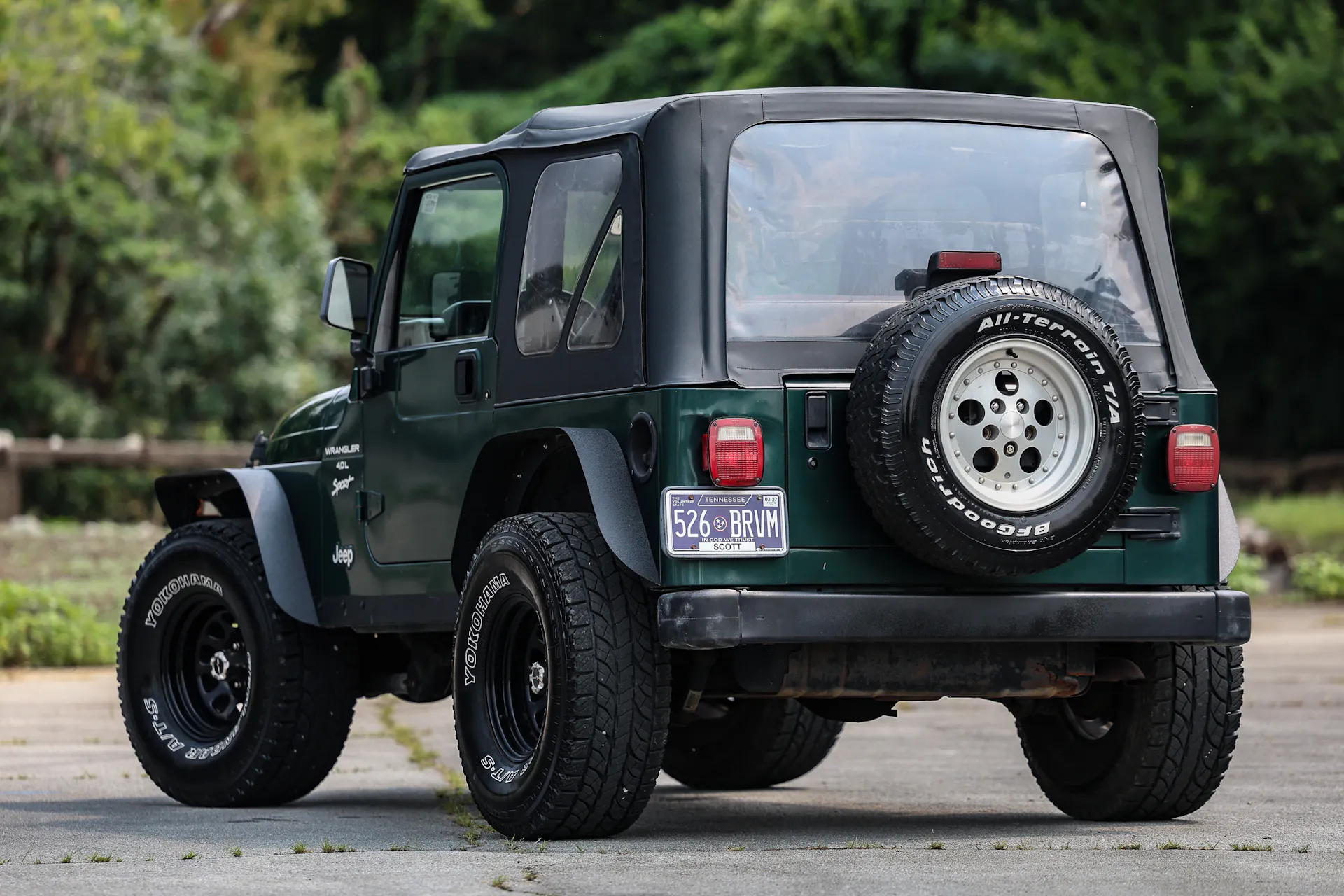 1999 Jeep Wrangler Sport driver rear steep 3/4