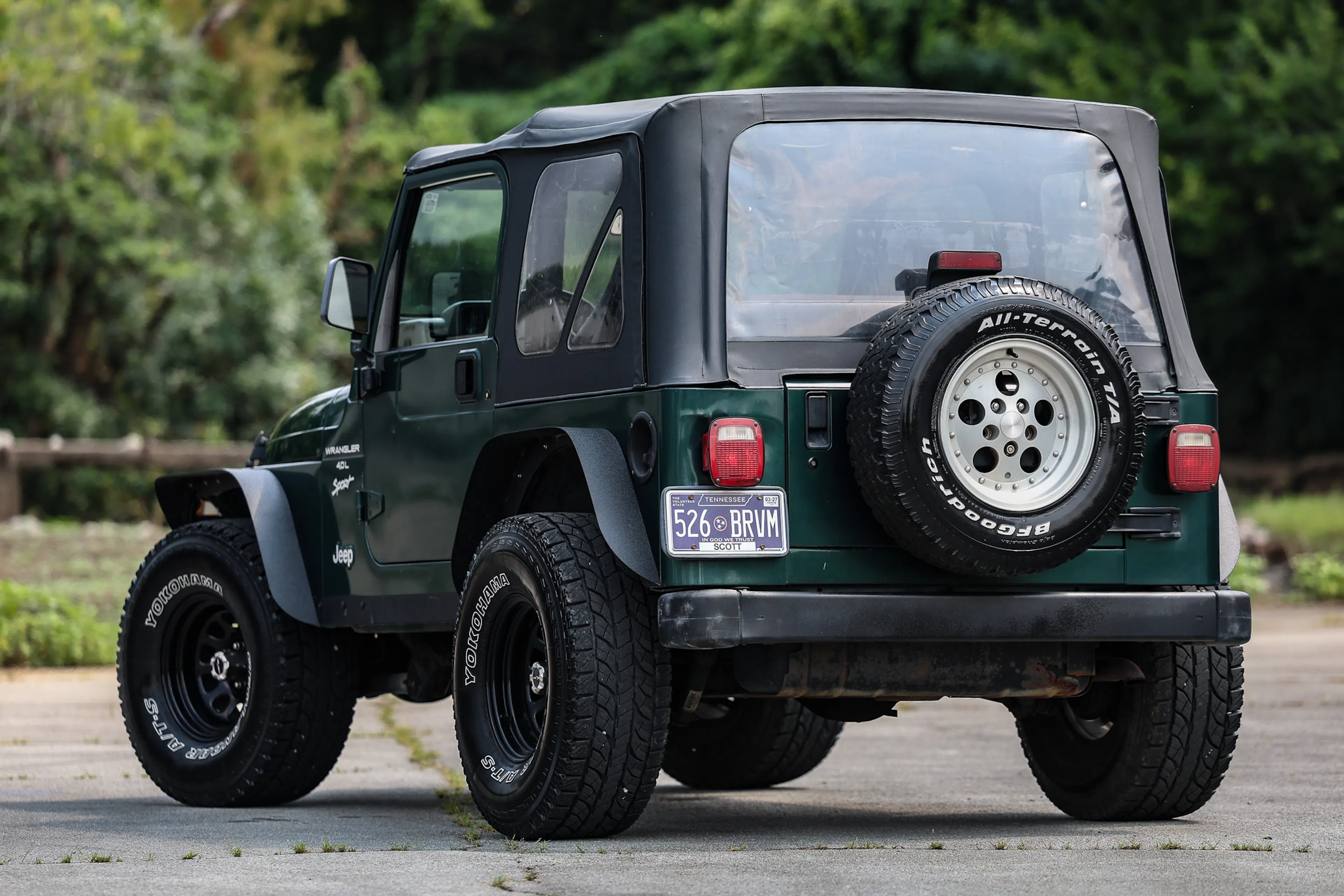 1999 Jeep Wrangler Sport driver rear steep 3/4