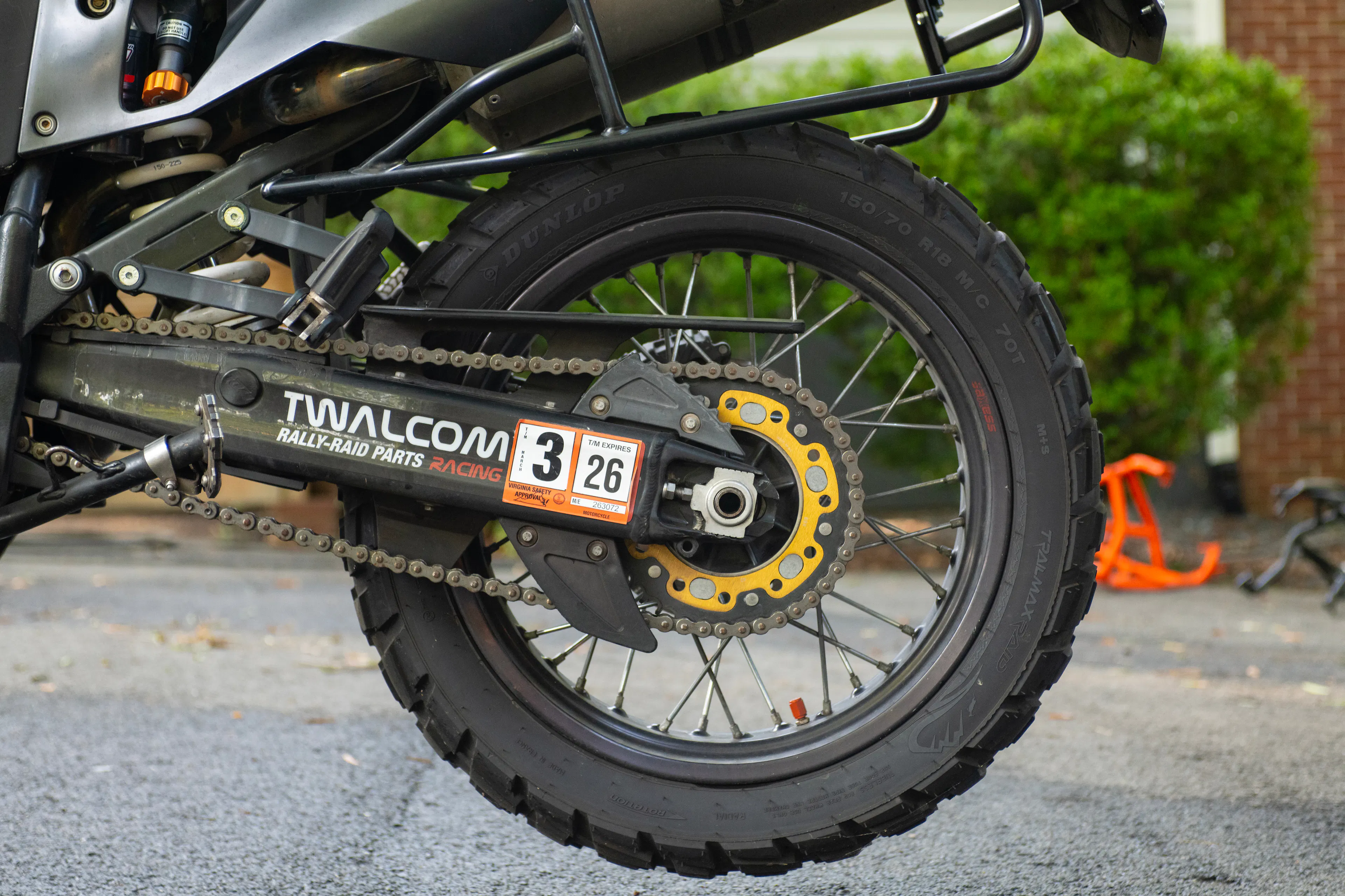 2010 KTM 990 Adventure rear tire left profile