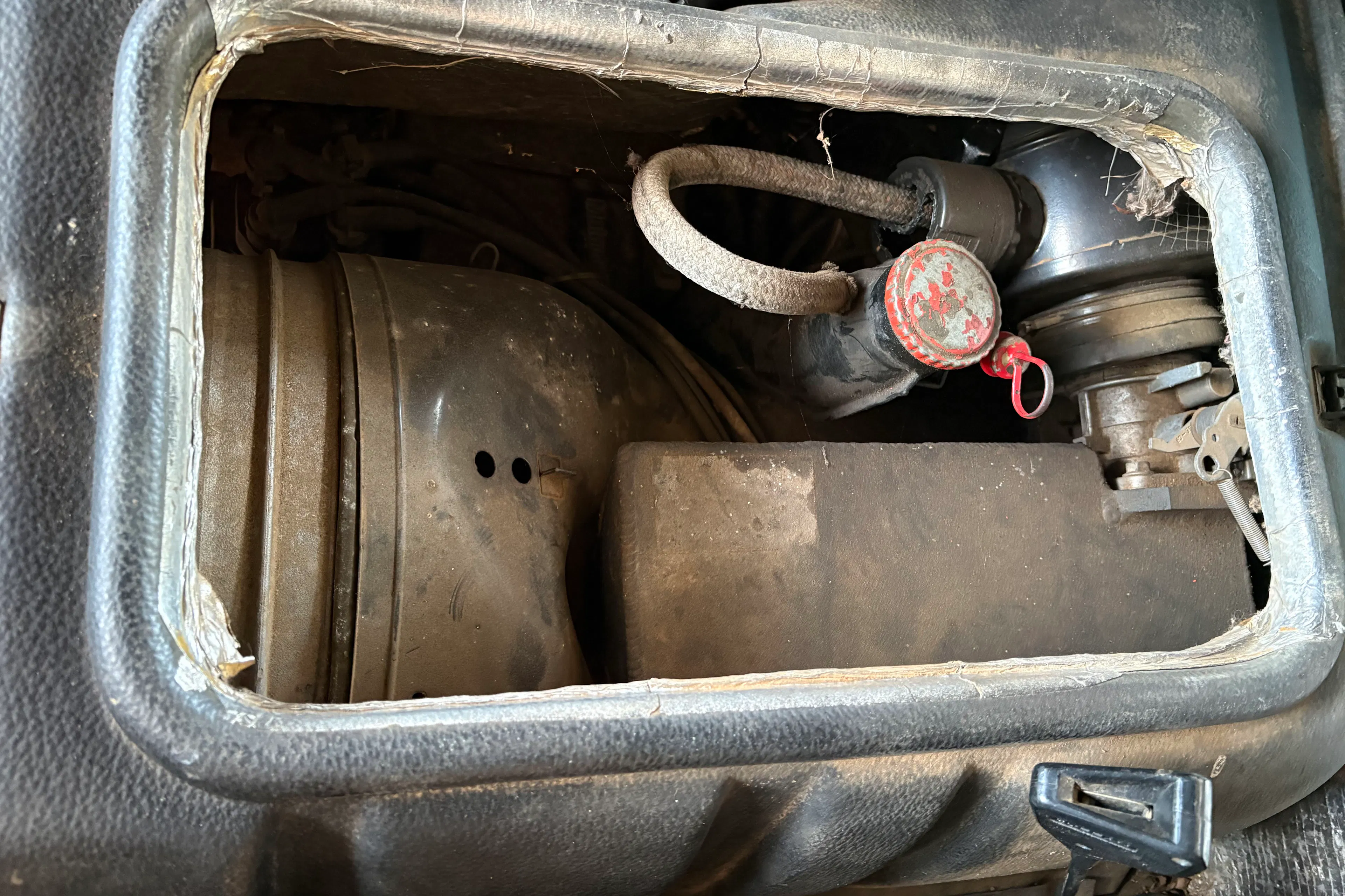 Pinzgauer engine bay.