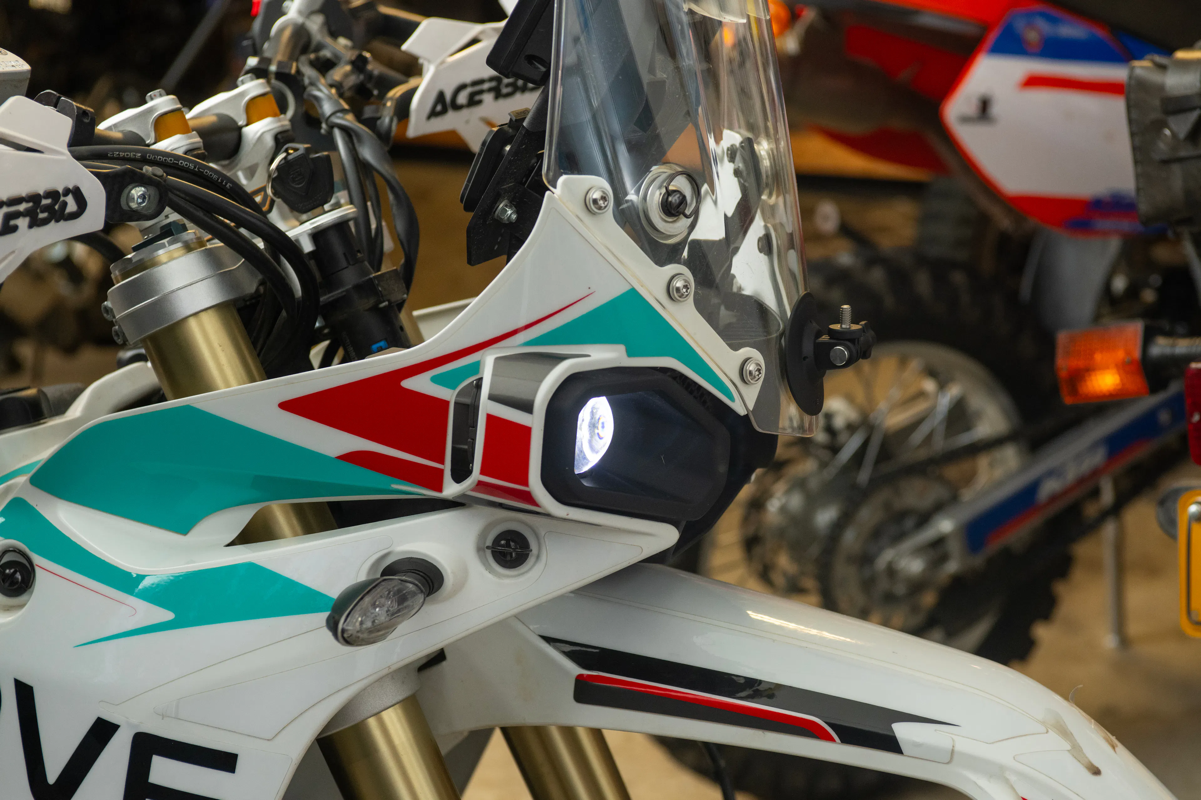 2024 Kove 450 Rally front right light