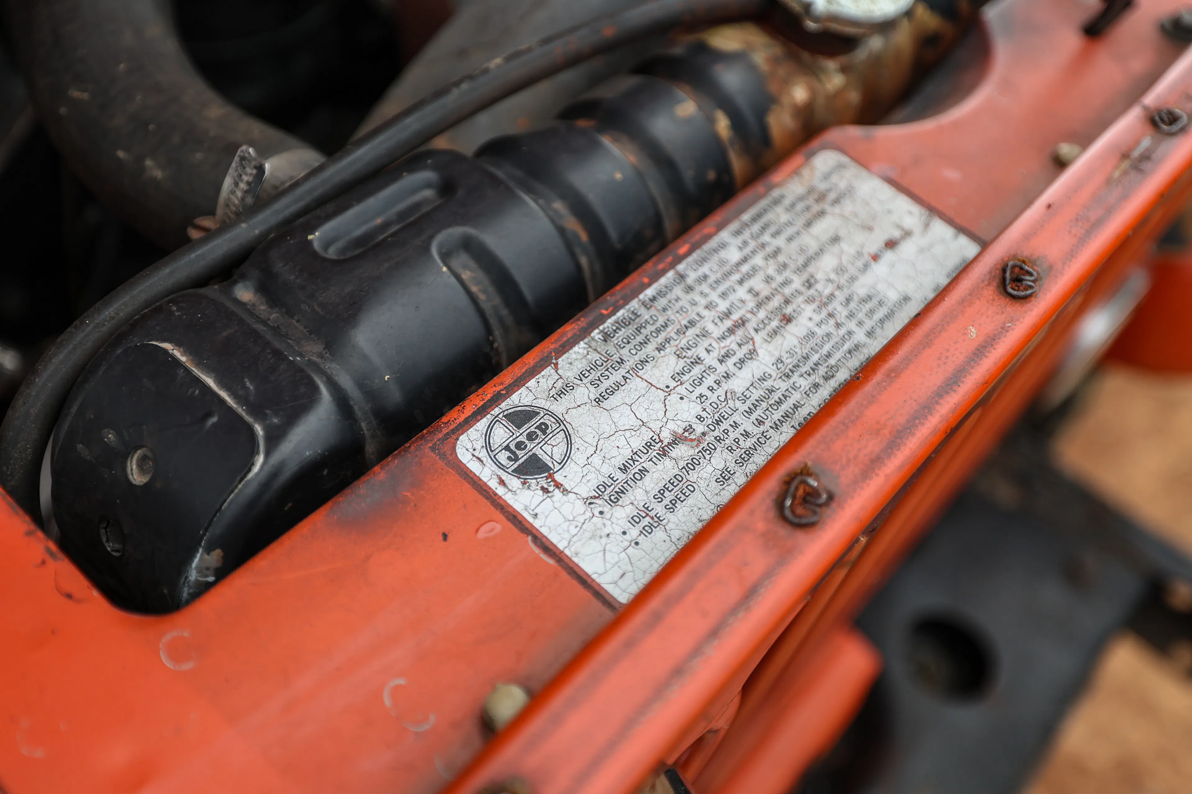 1973 Jeep CJ-5 Renegade rad support badge