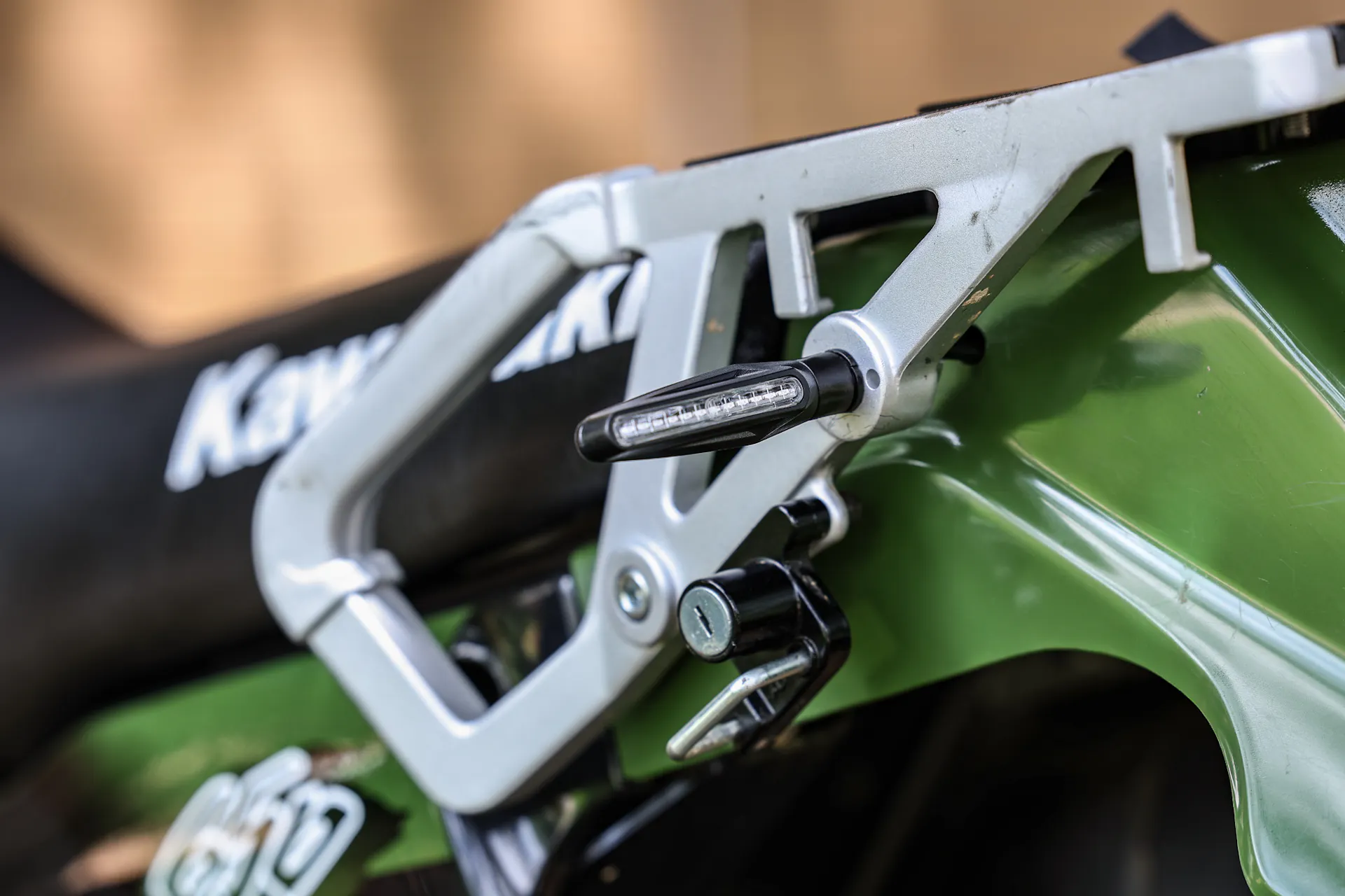 2003 Kawasaki KLR 650 turn signal rear rack 