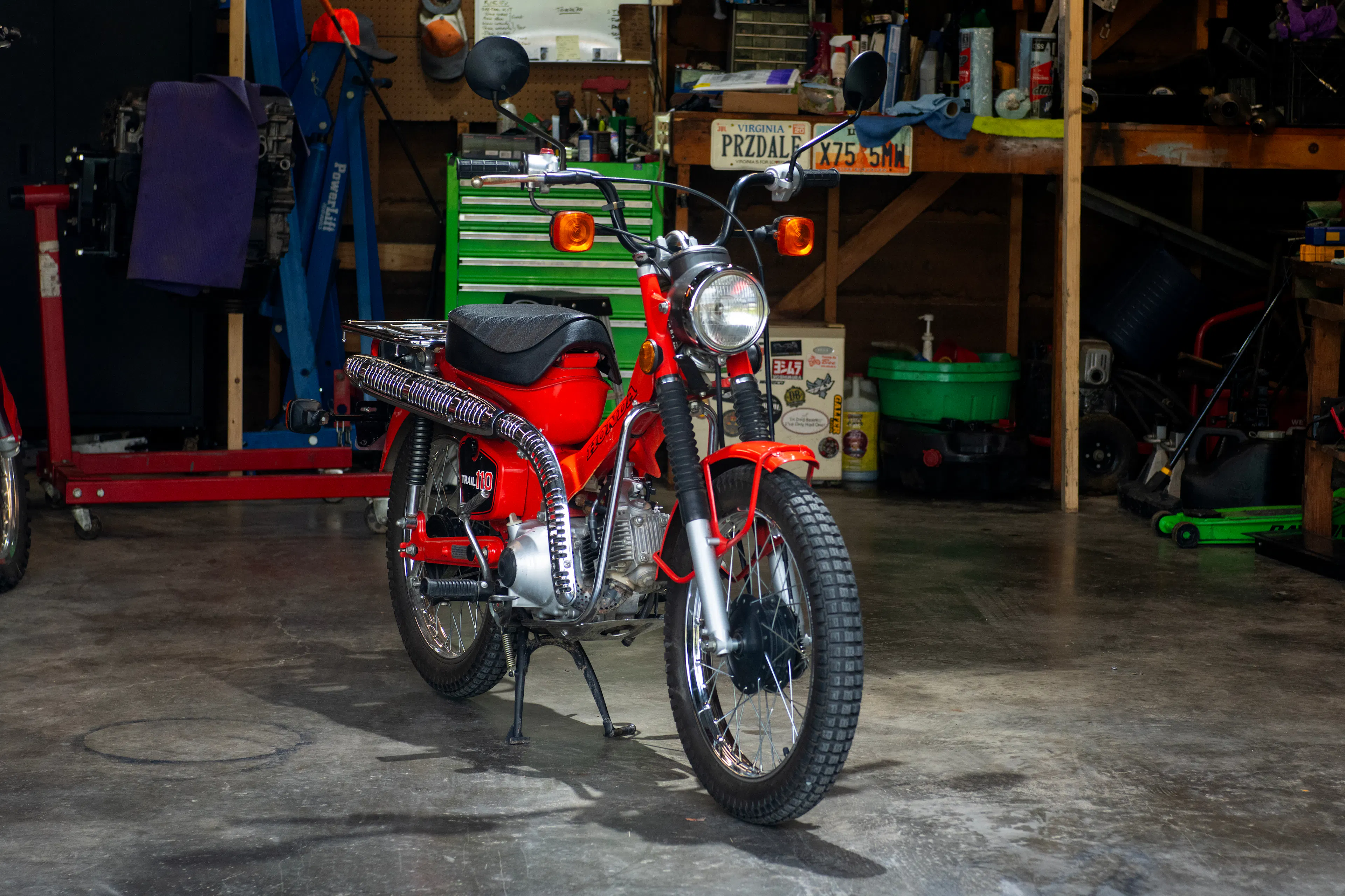 1981 Honda Trail 110 front right 3/4 hero