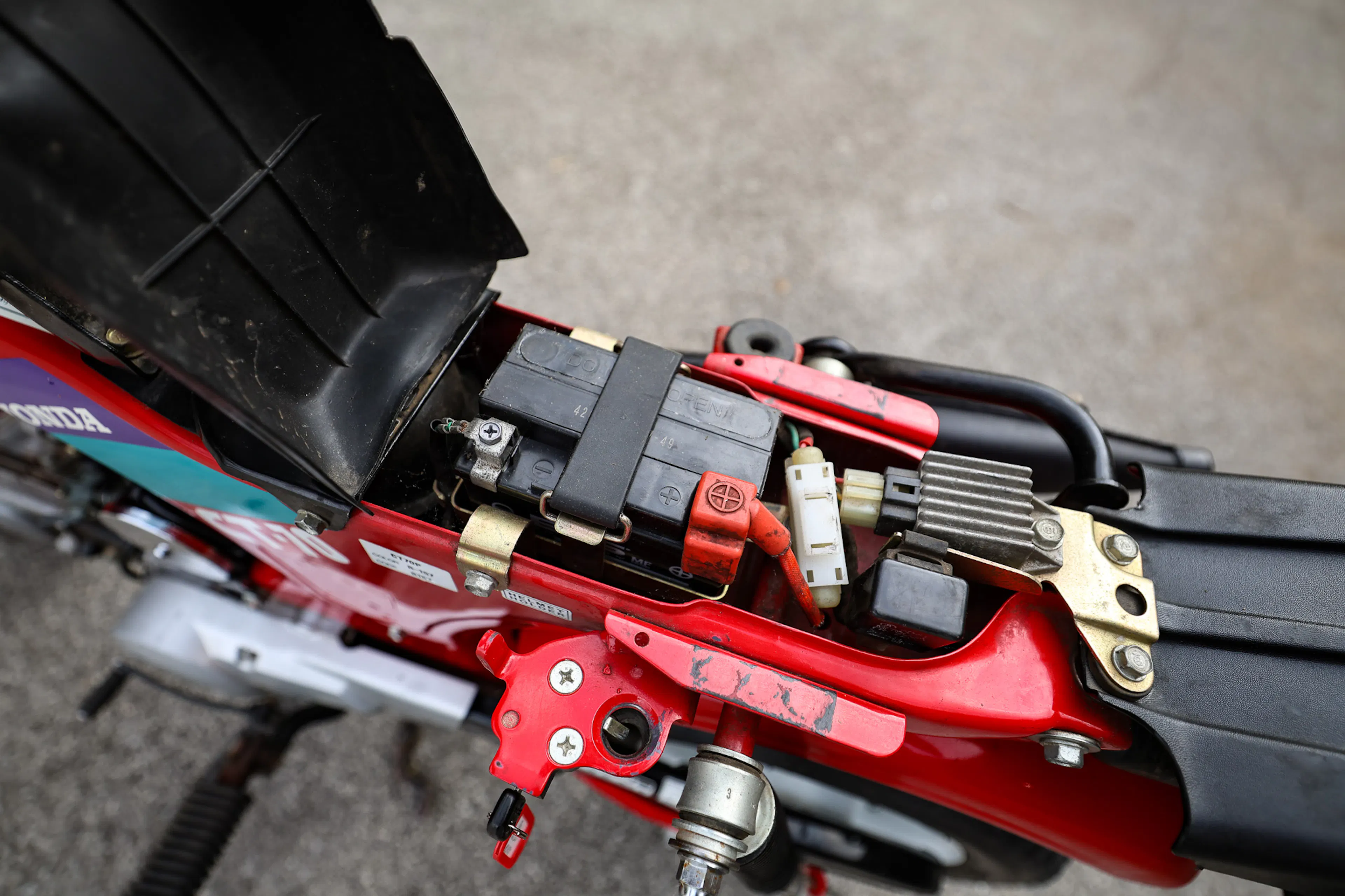 1993 Honda CT70 Mini Trail under seat