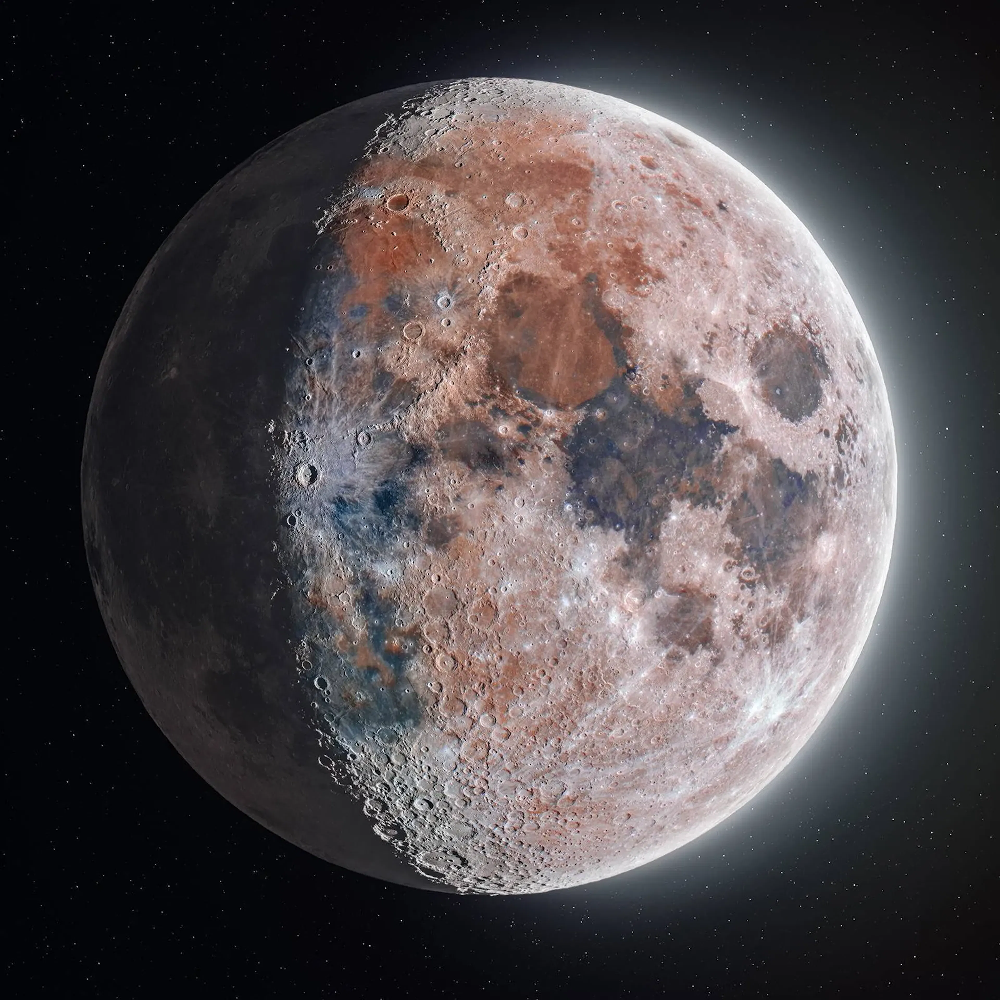 Huge square color moon in the ImageWithCaption