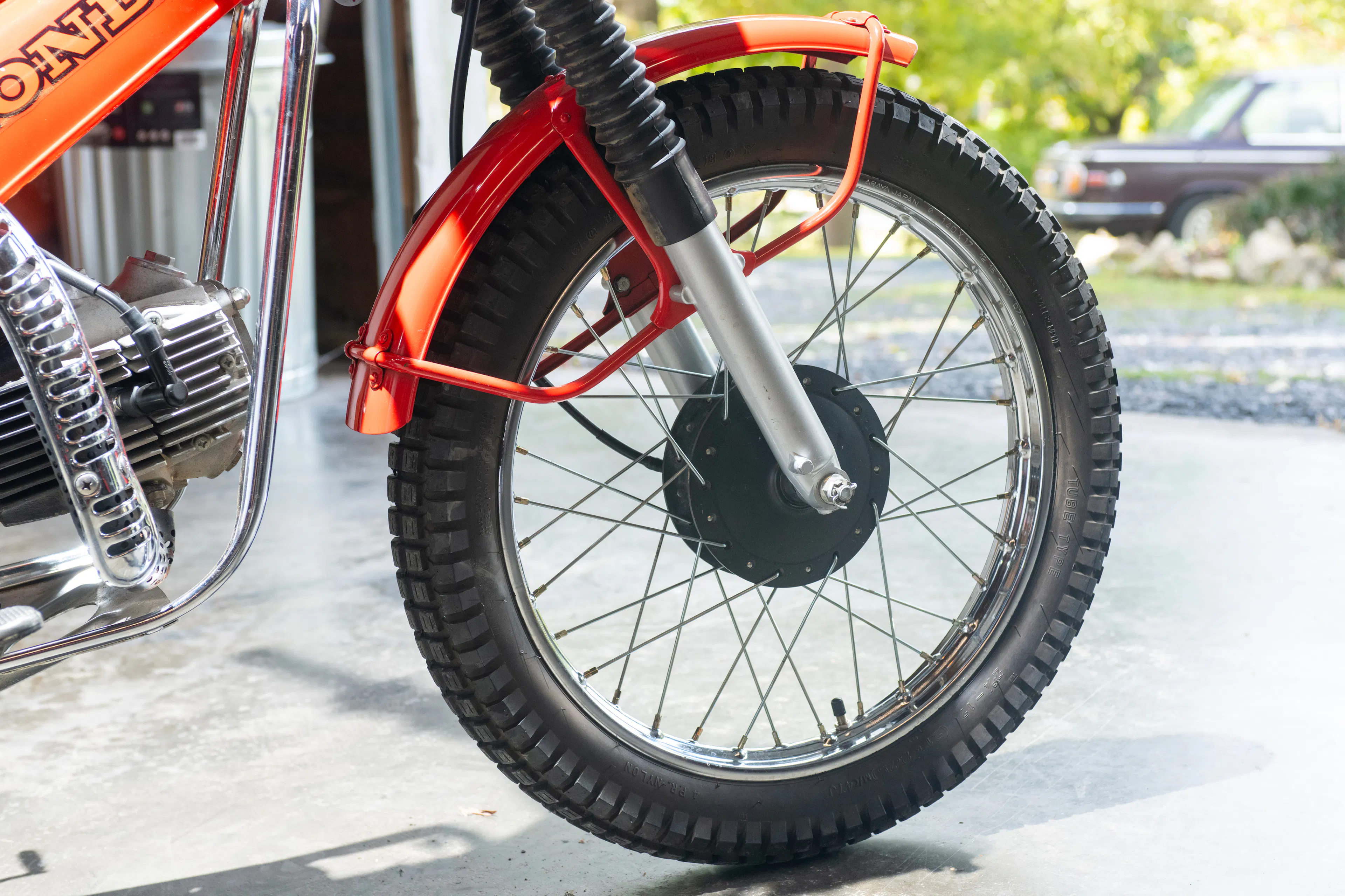 1981 Honda Trail 110 front wheel right side