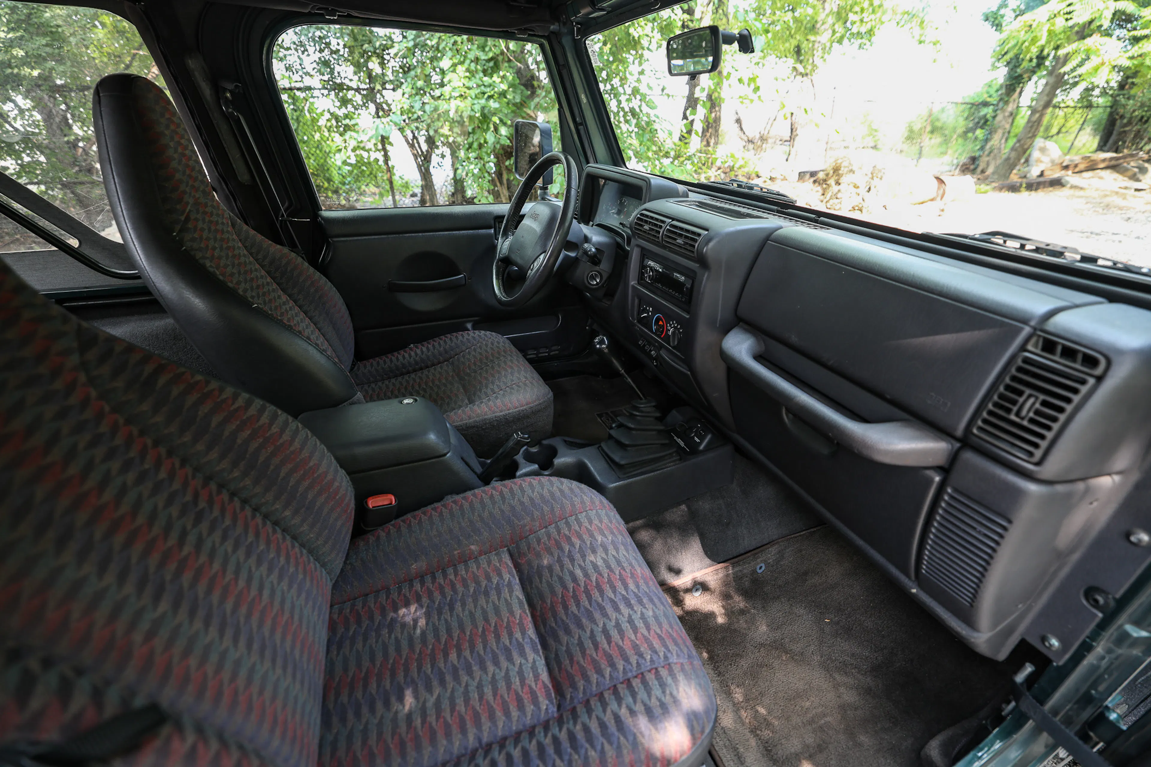1999 Jeep Wrangler Sport interior passenger side angle