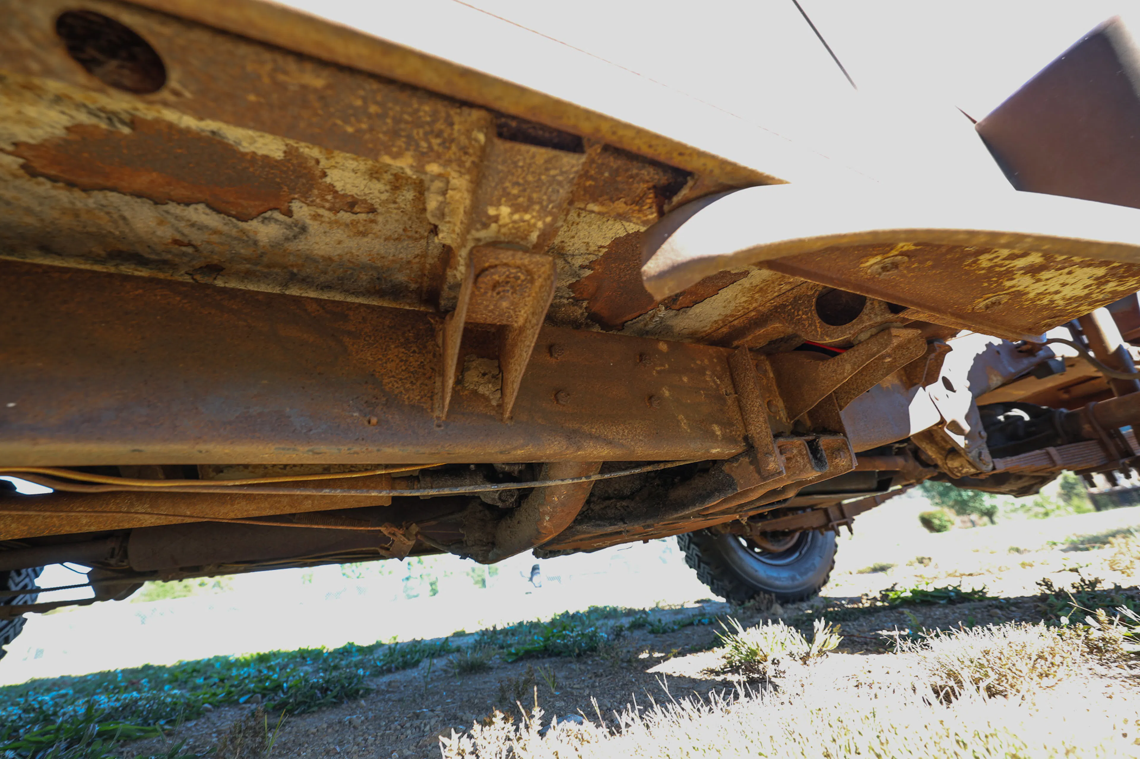 1951 Willys Wagon passenger frame rail 2