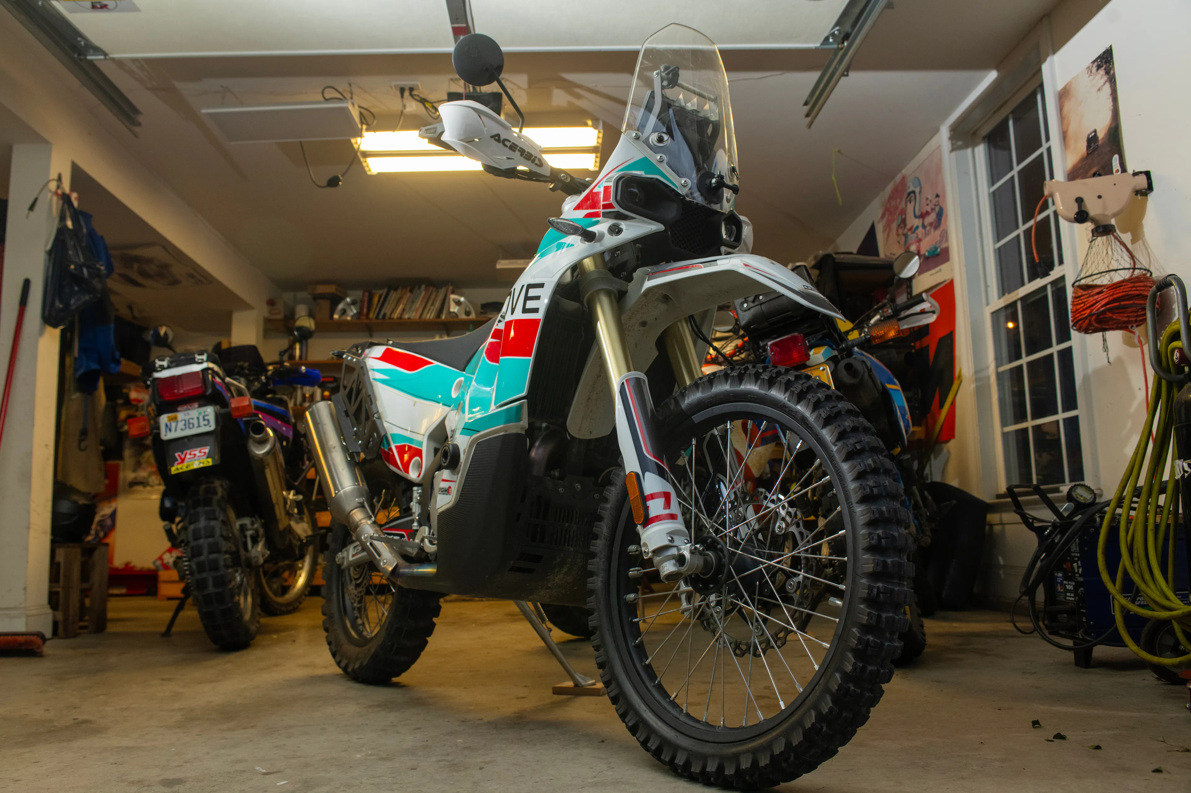 2024 Kove 450 Rally left front 3/4 low